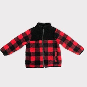 𝅺old NAVY | 3/$15 Red and Black Checkered Zip Up Sweater